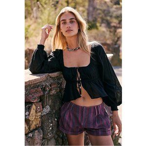 Free People Black Blouse